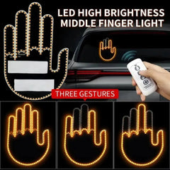 LED Illuminated Gesture Car Finger Light with Remote Hand Lamp