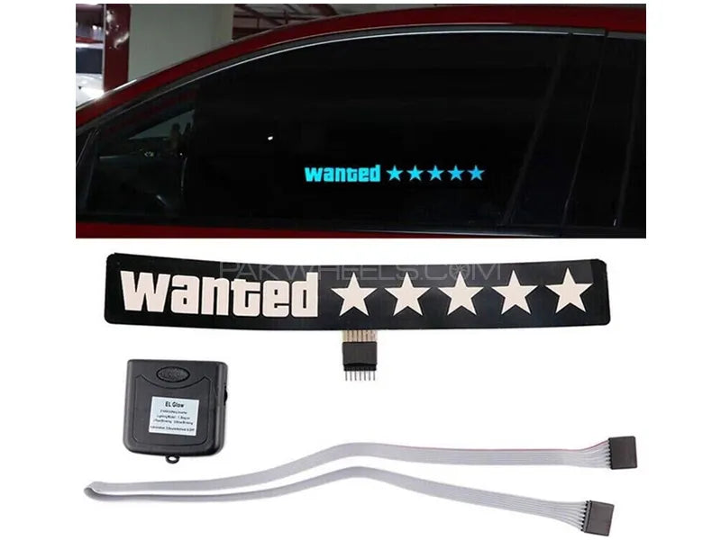 Wanted LED Electric Car Sticker